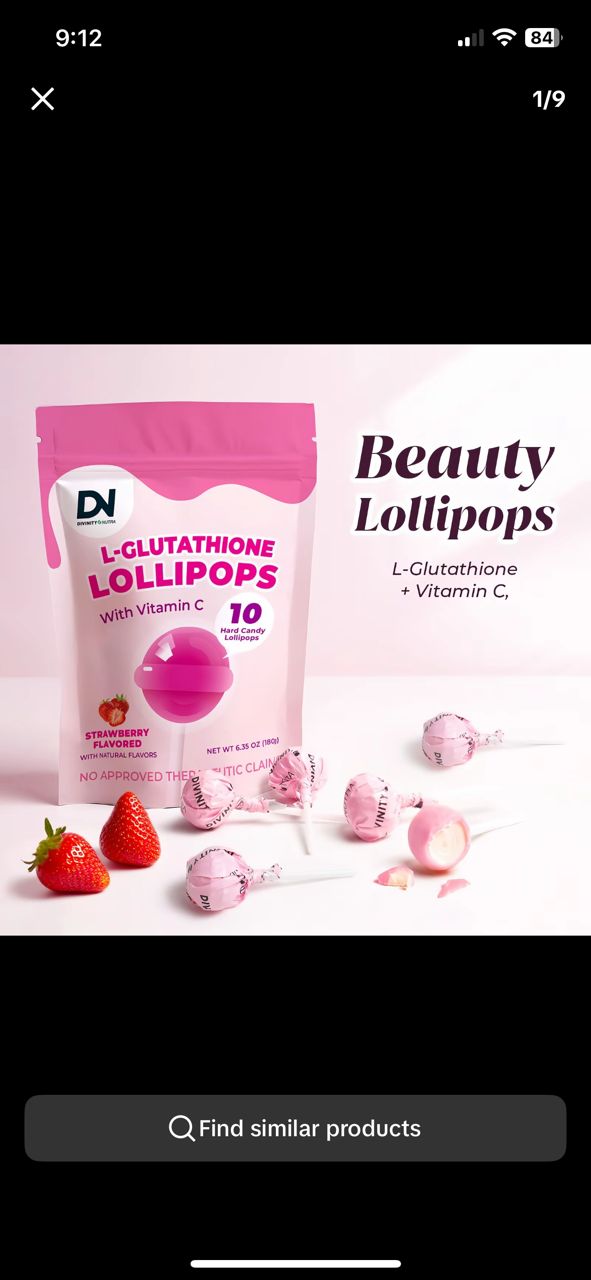Screenshot produk L-Glutathione Lollipops