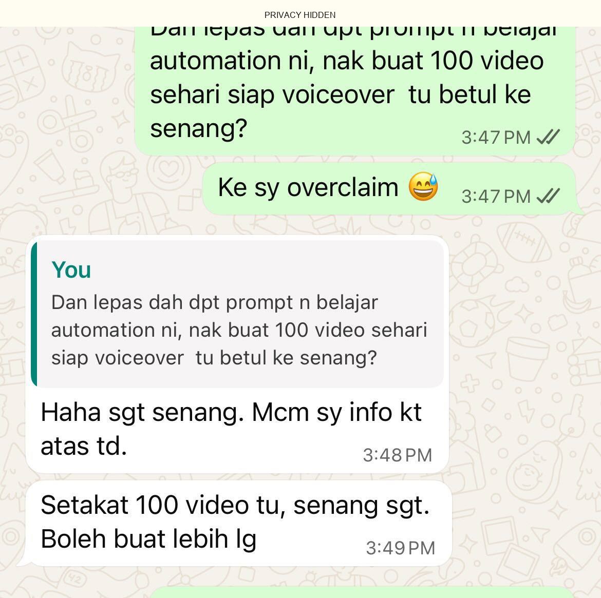 Customer puji cara mengajar dan guide