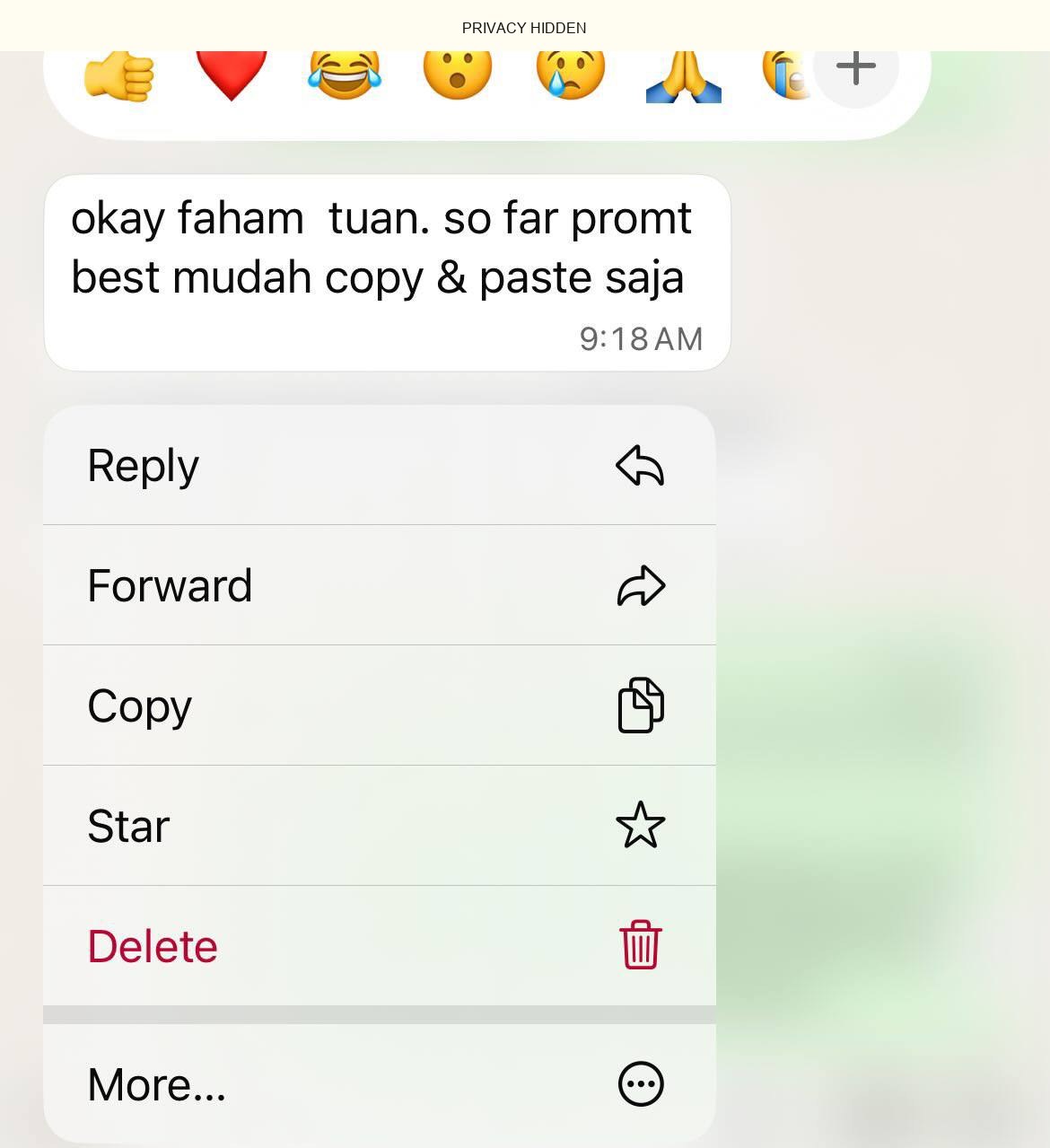 Customer kata prompt tidak sama macam kelas lain