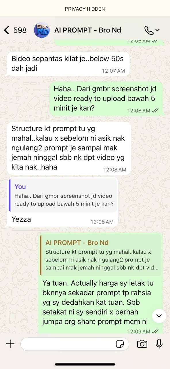 Customer kata mudah sangat dan berbaloi beli prompt
