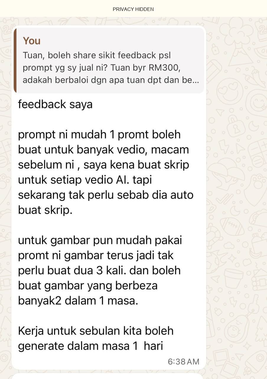 Customer kata satu prompt boleh guna semua produk